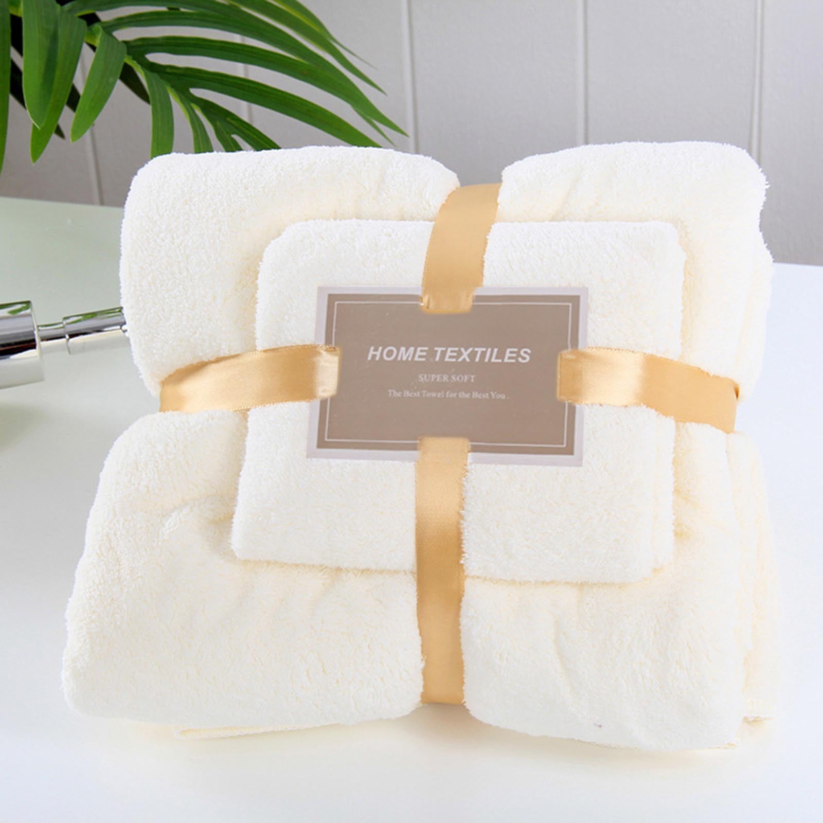 Uorcsa Bathroom Towel Sets Cotton 2 In 1 Bath Towel And Face Towel Soft