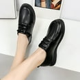 FAIOROI Womens Flat Shoes Wide Width Adult Round Head Small Leather