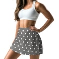 thumbnail image 1 of Uorisango Black and Gray Polka Dots Women's Athletic Golf Skorts Skirts Lightweight Versatile Running Sports Pickleball Skirt for Women Fashion with Shorts Workout Sports Daily Wear, 1 of 7