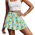 thumbnail image 1 of Uorisango Cartoon Pineapple Womens Running Sports Pickleball Skirt with Shorts Pockets Size S High Waisted Women's Active Performance Skort,Mini Skirts, 1 of 7