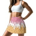 thumbnail image 1 of Uorisango Ice Cream Women's Active Performance Skort Soft Polyester Spandex Fabric Tennis Golf Skirts for Women with Shorts with Pockets Breathable Stretchy Casual Daily Wear, 1 of 7
