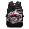 thumbnail image 1 of Uorisanigo 17 Inch American Flag Tractor Kids Backpack for School, Lightweight Children School Bag Travel or Sports Bags, Fit Preschool Nursery Primary Schoolbag with Padded Straps, 1 of 7