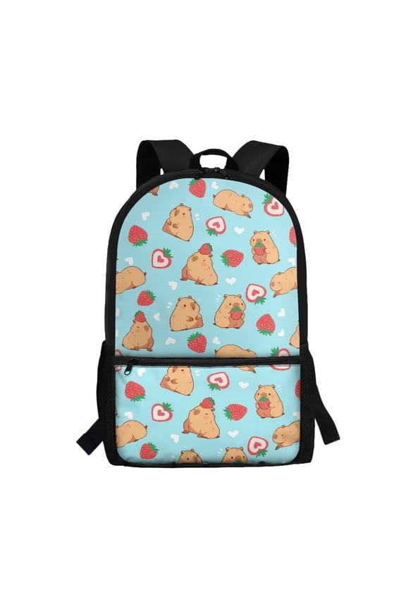 17 inch Pink Dog Paw Corgi Backpack School Bags for Kids Children Large Capacity School Bag Backpacks Universal Fit Preschool, Elementary, Kindergarten Bookbag