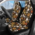 thumbnail image 1 of Uorisanigo 2 Pack Car Seat Covers Set Front Seats Only, Floral Skull Print Auto Accessories Decor, Universal Soft Blanket Cloth Seat Covers Fit for Most Automotive Truck SUV, 1 of 7