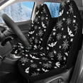 thumbnail image 1 of Uorisanigo 2 Pcs Car Seat Covers Set Cobweb Bat Print Vehicle Front Seat Protection Car Interior Covers Seats Protectors Universal Fit for Sedans SUVs Pick-up Trucks, 1 of 7