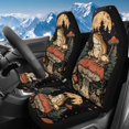thumbnail image 1 of Uorisanigo 2 Pcs Front Car Seat Cover, Mushroom Frog High Back Bucket Car Seat Cover for Front Seats, Soft Plush Seats Covers, Universal Fit Auto Inteior Accessories, 1 of 7