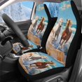 thumbnail image 1 of Uorisanigo 2 Pcs Front Car Seat Cover, Western Horse High Back Bucket Car Seat Cover for Front Seats, Universal Fit Cars Inteior Accessories Fit Most Cars, Trucks, SUVS, or Vans, 1 of 7