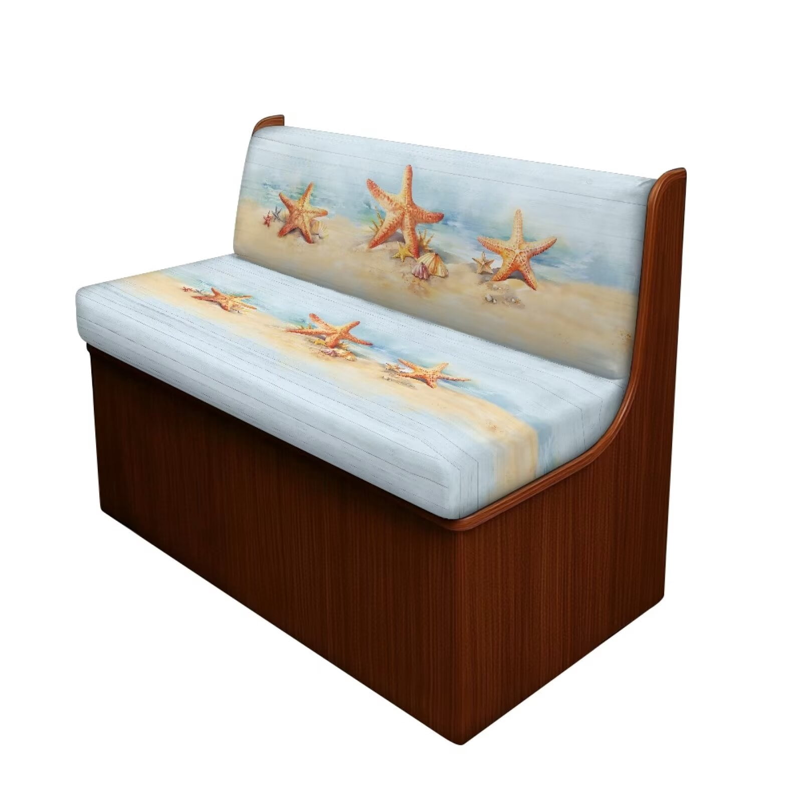 Uorisanigo 2 Pcs RV Dinette Cushion Covers Washable Beach Starfish RV Dinette Seat Covers Stretch Sofa Seat Slipcovers Easy to Install Machine Washable(1 Bench & 1 Backrest Cover)