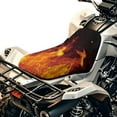 thumbnail image 1 of Uorisanigo 23×10 Inch ATV Seat Cover Protector Blue and Red Fire Print Four Wheeler Seat Cover Waterproof Polyester, Universal Fit for Polaris Sportsman FourTrax Can-Am ATV Kawasaki Arctic Cat, 1 of 7