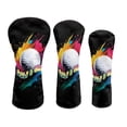 thumbnail image 1 of Uorisanigo 3 Pack Golf Club Head Covers, Driver/Fairway/Hybrid Headcovers, Soft Polyester Lined for Extra Club Protection, Designed to Fit All Woods and Drivers, Accessories, Golf & Grit, 1 of 7