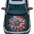 thumbnail image 1 of Uorisanigo 3 Pack Set American Flag Color Flower Car Hood Cover with 2 PCS Car Mirror Cover Car Decorations Car covers Heat-Resistant Universal Fit Most Cars, 1 of 6