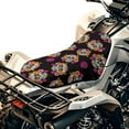 thumbnail image 1 of Uorisanigo ATV Seat Cover Floral Sugar Skull Four Wheeler Seat Cover Accessories Universal Waterproof Elastic ATV Back Seats Powersports Cushion Covers for Most ATVs Breathable Padded Protectors, 1 of 7