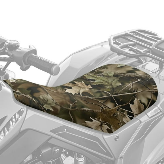 Uorisanigo ATV Seat Cover Four Wheeler Seat Cover Accessories Universal Hunting Dead Branch Print Powersports Cushion Covers Waterproof Elastic ATV Back Seats Breathable Padded Protection