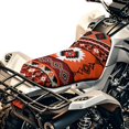 thumbnail image 1 of Uorisanigo ATV Seat Cover Waterproof 4 Wheeler Seat Cover All Season Weather Compatible with Polaris Sportsman Honda Rancher Foreman Scrambler(Orange Western Aztec Tribal), 1 of 7