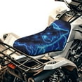thumbnail image 1 of Uorisanigo ATV Seat Cover Waterproof Blue Lightning Wolf 4 Wheeler Seat Cover for Polaris Sportsman 570 450 850, Polaris Scrambler 400 500 850 1000, Honda Rancher 420 Non-Slip, 1 of 7