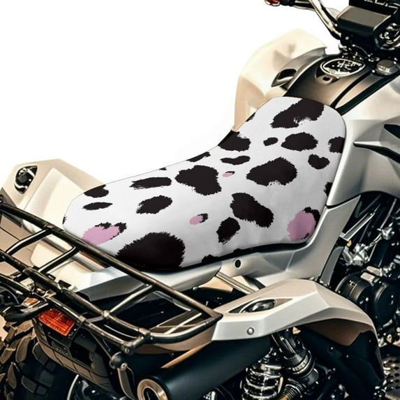 Uorisanigo ATV Seat Cover Waterproof Cute Cow Print 4-Wheeler Seat Covers Four Wheeler Compatible with Most ATV Polaris Sportsman Scrambler Foreman Honda Rancher Accessories for Women Men