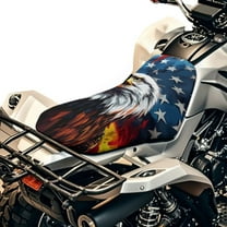 Uorisanigo ATV Seat Cover Waterproof Heavy-Duty Bald Eagle American Flag Four Wheeler Seat Cover Comfort Universal Fit for Most ATV Models,Sportsman,Rancher,Foreman,Scrambler,Easy to Install