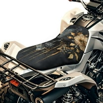 Uorisanigo ATV Seat Cover Waterproof Non-Slip Four Wheeler Skeleton Flower Seat Cover Universal Elastic ATV Back Seats Powersports Cushion Covers Breathable Padded Protector