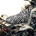 thumbnail image 1 of Uorisanigo ATV Seat Cover, Waterproof Zebra Stripes Four Wheeler Seat Cover with Elastic Band, Universal Fits Polaris Sportsman Polaris Scrambler Honda Rancher, Breathable Padded Protector, 1 of 7