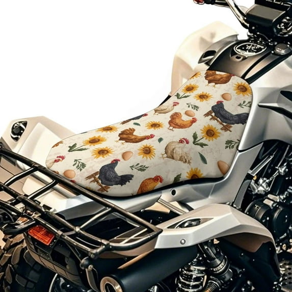 Uorisanigo ATV Seat Covers Anti-Slip Rooster Print Seat Cover Protection Waterproof Polyester,Universal Fit Most ATV for Sportsman, Rancher, Foreman, Scrambler