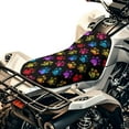 thumbnail image 1 of Uorisanigo ATV Seat Covers, Colorful Dog Paw Print Motorcycle Passenger Seat Cushion Cover Compatible with Sportsman Rancher Polaris Sportsman Foreman Scrambler Kodiak Most ATV, 1 of 7