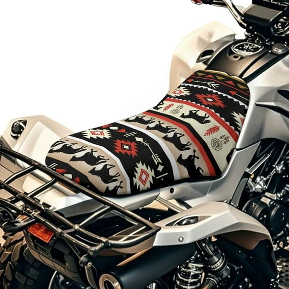 Uorisanigo ATV Seat Covers for Polaris Sportsman FourTrax Can-Am ATV Kawasaki Arctic Cat CFMOTO, Accessories for Sportsman Aztec African Tribal Horse Seat Cover Replacement