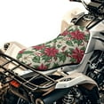 thumbnail image 1 of Uorisanigo ATV Seat Covers Universal Water-Resistant Christmas Flower Print Seat Cover Fits for Polaris Sportsman 400 500 850 1000 4 Wheeler/ Honda Rancher 420 Non-Slip Accessories, 1 of 7