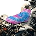 thumbnail image 1 of Uorisanigo ATV Seat Cushion Cover Compatible with 2014-2020 Polaris Sportsman 570 450 850 Blue and Pink Tie Dye Print Seat Cover Protection Fit for Most ATV, 1 of 7