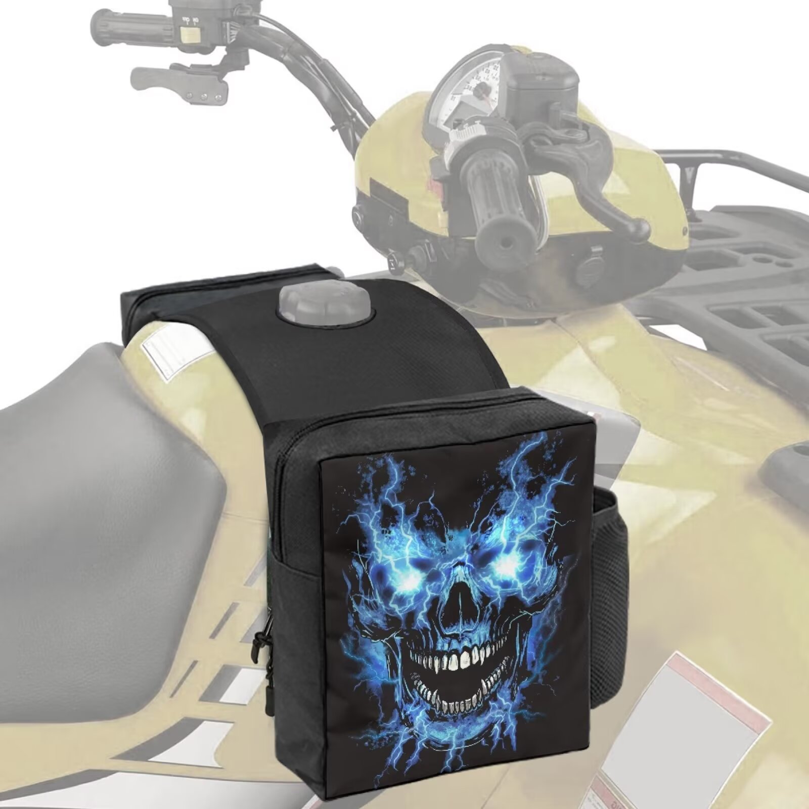 Uorisanigo ATV Tank Bag ATV Saddle Bags Wear-Resistant Blue Lightning ...