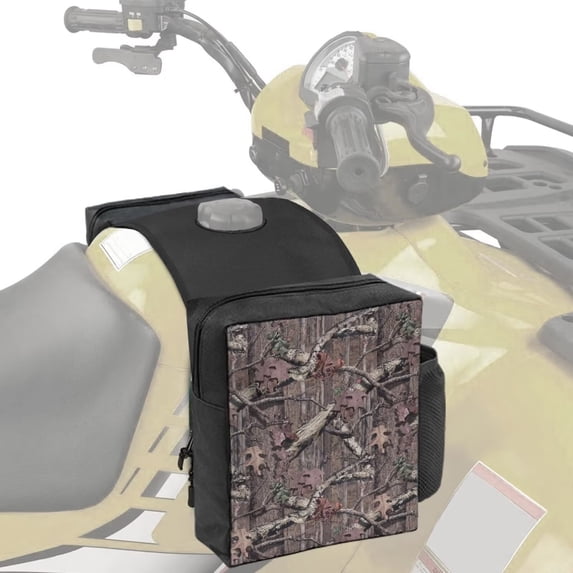 Uorisanigo ATV Tank Bag Front Saddle Bag Dead Branch Forest Fuel Tank Storage Pouch for UTV Snowmobile and Off Road Vehicles Durable and Versatile Motorcycle Hanging Storage