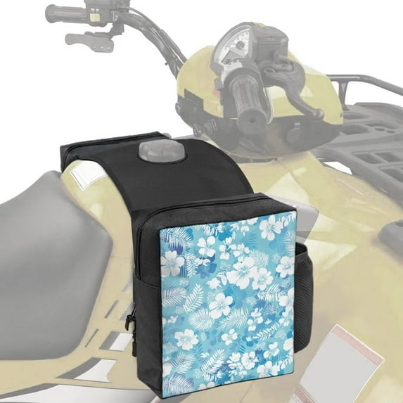 Uorisanigo ATV Tank Bag Hibiscus Flowers Motorcycle Saddle Bag Compatible with Polaris Sportsman 570, Grizzly Cooler & More, Water-resistant Cooler All Terrain Vehicles Accessories