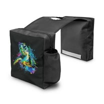 Uorisanigo ATV Tank Top Saddle Bag Snowmobile Motorcycles Tank Saddlebags Waterproof Front Accessories Inked Turtle Storage Pack Luggage with Drink Pocket