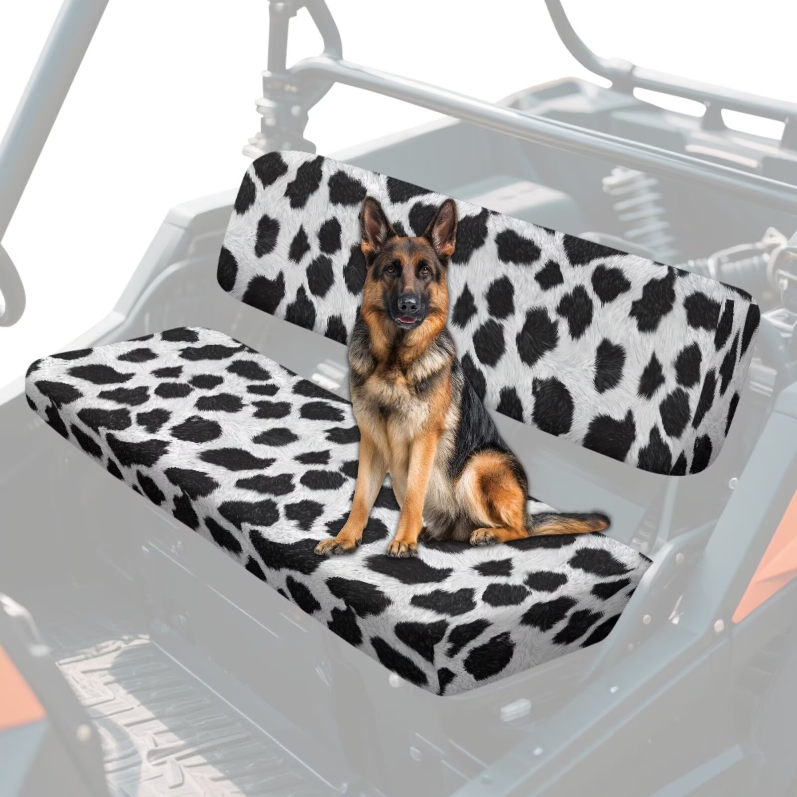 Uorisanigo Anti-Slip UTV Seat Cover for Mule Seats Accessories Parts Black and White Cow Print UTV Front Bench Seat Cover Universal Fit for Kawasaki Mule 3010 4x4 Hardwoods Green HD 2004-2008