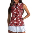 thumbnail image 1 of Uorisanigo Art Love Women's Golf Shirt Comfortable Washable Quick Dry Zip Up Workout Tennis Tops for Women Casual Sleeveless Outing Wear Size L, 1 of 7