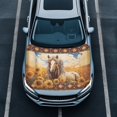 thumbnail image 1 of Uorisanigo Aztec Sunflower Horse Hood Covers Removable Car Hood Cover Protector Washable Stretch Car Bonnet Banner Suitable Most Automotive Sedans Trucks Pickup Sports Cars, 1 of 7