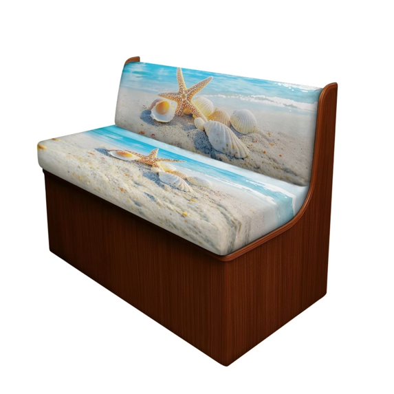 Uorisanigo Beach Starfish RV Dinette Cushion Covers with Car Bench 1 Backrest & 1 Bench Stretch Sofa Chair Covers Furniture Protection for RV Camper Seat Cover Camp Accessories
