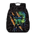 thumbnail image 1 of Uorisanigo Black Neon T-Rex Kids Backpack for School Boys Elementary Bookbag Large Capacity Lightweight Daypack with Side Pocket for Travel Camping Outdoor, 1 of 7