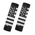 thumbnail image 1 of Uorisanigo Black White American Flag Seatbelt Cushion Soft Comfort 2 PCS Car Seat Belt Pads Cover Harness Pad Flannel Seatbelt Covers Universal Fit Seatbelt Cover Car Truck SUV, 1 of 7