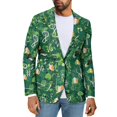 thumbnail image 1 of Uorisanigo Blazer Casual for Men Size 2XL Knit Sports Blazers One Button Blazer Jacket Breathable Suit Jacket Mens St Patrick Day Outfits, St Patrick Shamrock, 1 of 6