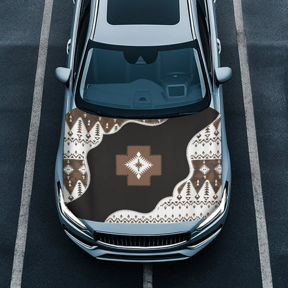 Uorisanigo Blue Butterfly Flower Car Hood Cover Comfortable Quick Dry Car Hood Cover Protector Stretch Breathable Hood Wrap for Car Hood Decoration and Protection