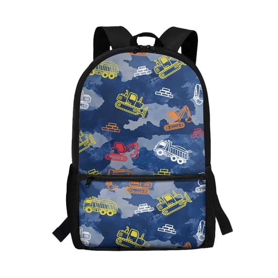 Uorisanigo Blue Camo Digger School Backpack for Girls Boys 10-12, Large Capacity School Bag for Kids, Casual Daypack Elementary Kindergarten Preschool Schoolbags with added Straps