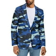 thumbnail image 1 of Uorisanigo Blue Camouflage Men's Casual Blazer Comfortable Long Sleeve Men's Casual Blazers Sport Coats Stretch One Button Sport Coat Jacket Fashion Size XS, 1 of 6