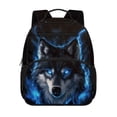 thumbnail image 1 of Uorisanigo Blue Lightning Wolf Kids Backpack for Toddler Boys Preschool, Mini Lightweight Daypack for Kindergarten, Casual Schoolbag with Side Pocket for Daily Use, 1 of 7