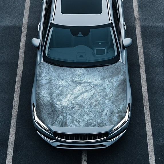 Uorisanigo Blue Marble Car Cover Protector Comfortable Stretchable Car Hood Cover Protector Removable Hood Covers Car Hood Cover Universal Fit Auto Car Truck Van SUV