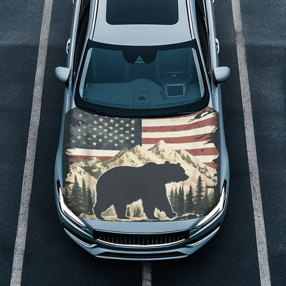 Uorisanigo Blue Marble Car Hood Cover Snowproof Elastic Car Hood Cover Protector Straps Reinforcement Suitable Most Automotive Sedans Trucks Pickup Sports Cars Gift for Holiday