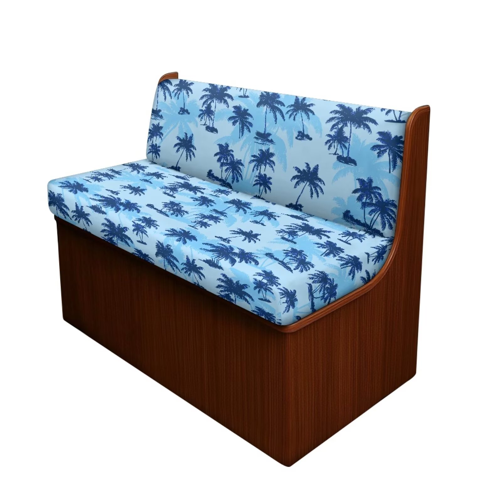 Uorisanigo Blue RV Dinette Cushion Covers, Stretch Coconut Tree Camper Dinette Seat Cover, Replacement RV Seat Cover, Cushion Slipcovers for Camper Include 1 Backrest & 1 Bench Covers