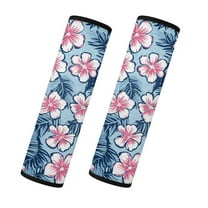 Uorisanigo Blue Sunflower Flannel Seatbelt Cushion Thick Plush Butterfly 2 Pack Universal Car Seat Belt Shoulder Strap Covers Soft and Comfortable Driving for Car Interior Accessorie