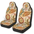 thumbnail image 1 of Uorisanigo Boho Floral Car Seat Covers 2 Pcs Stretch Polyester Fabric Cover Waterproof Car Seat Cover Easy Installation Universal Size Fit for Most Cars SUVs Trucks Vans, 1 of 7