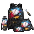 thumbnail image 1 of Uorisanigo Boy Backpack Kids School Backpack Set Baseball Colorful Book Bag Daypack with Lunchbox Pen Case Water Bottle Bag Keychain 5 Pieces Set for Primary Middle Student Ligthweight, 1 of 7