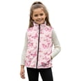 thumbnail image 1 of Uorisanigo Boys Girls Full Zip Fleece Vest Fashion Fall Winter Clothes Pink Butterfly Print Sleeveless Outwear Warm Jacket with Pockets Soft Kids Outdoor Layering(2-12 Years), 1 of 7